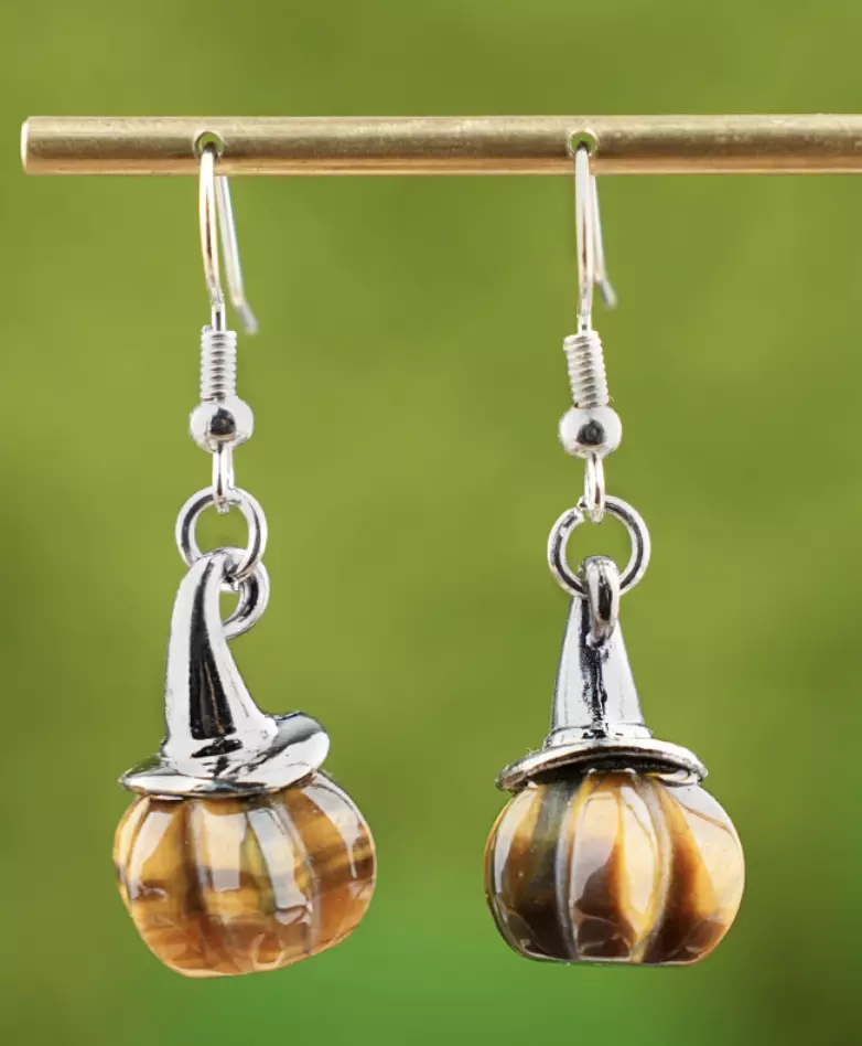 plant/Halloween Pumpkin Earrings-0