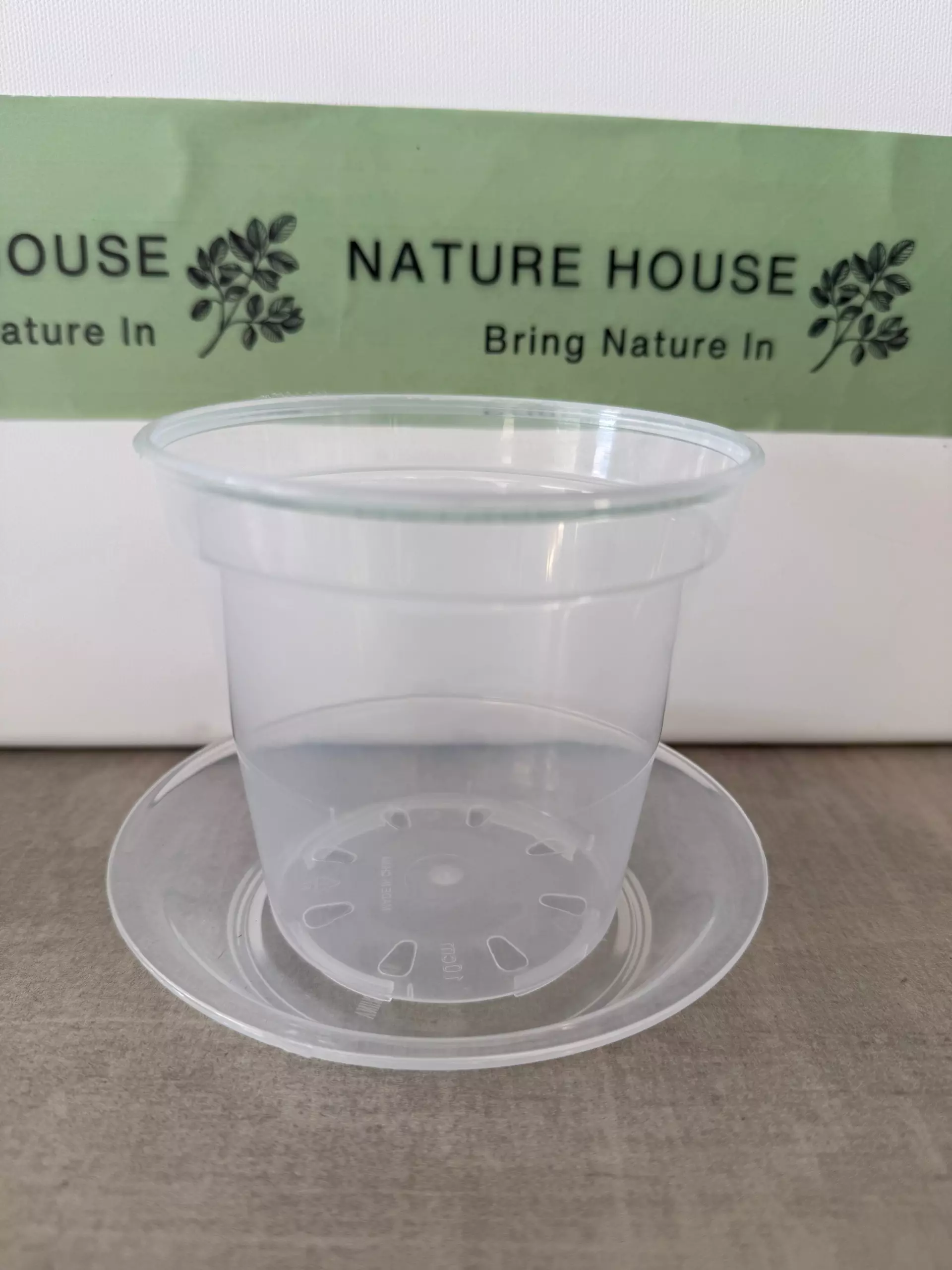 plant/Clear Rigid Pot and Saucer 4"-0