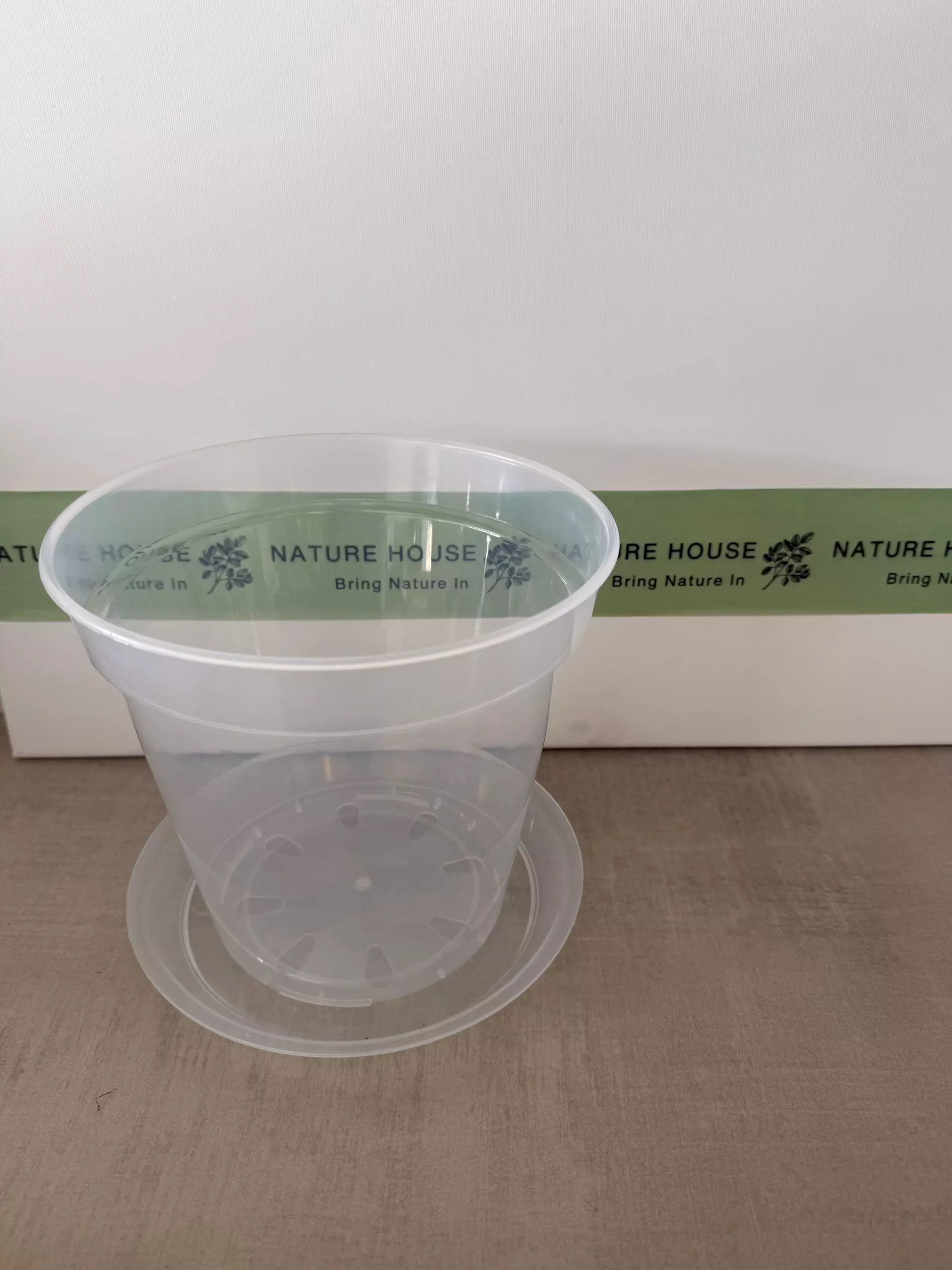 plant/Clear Rigid Pot and Saucer 8"-0