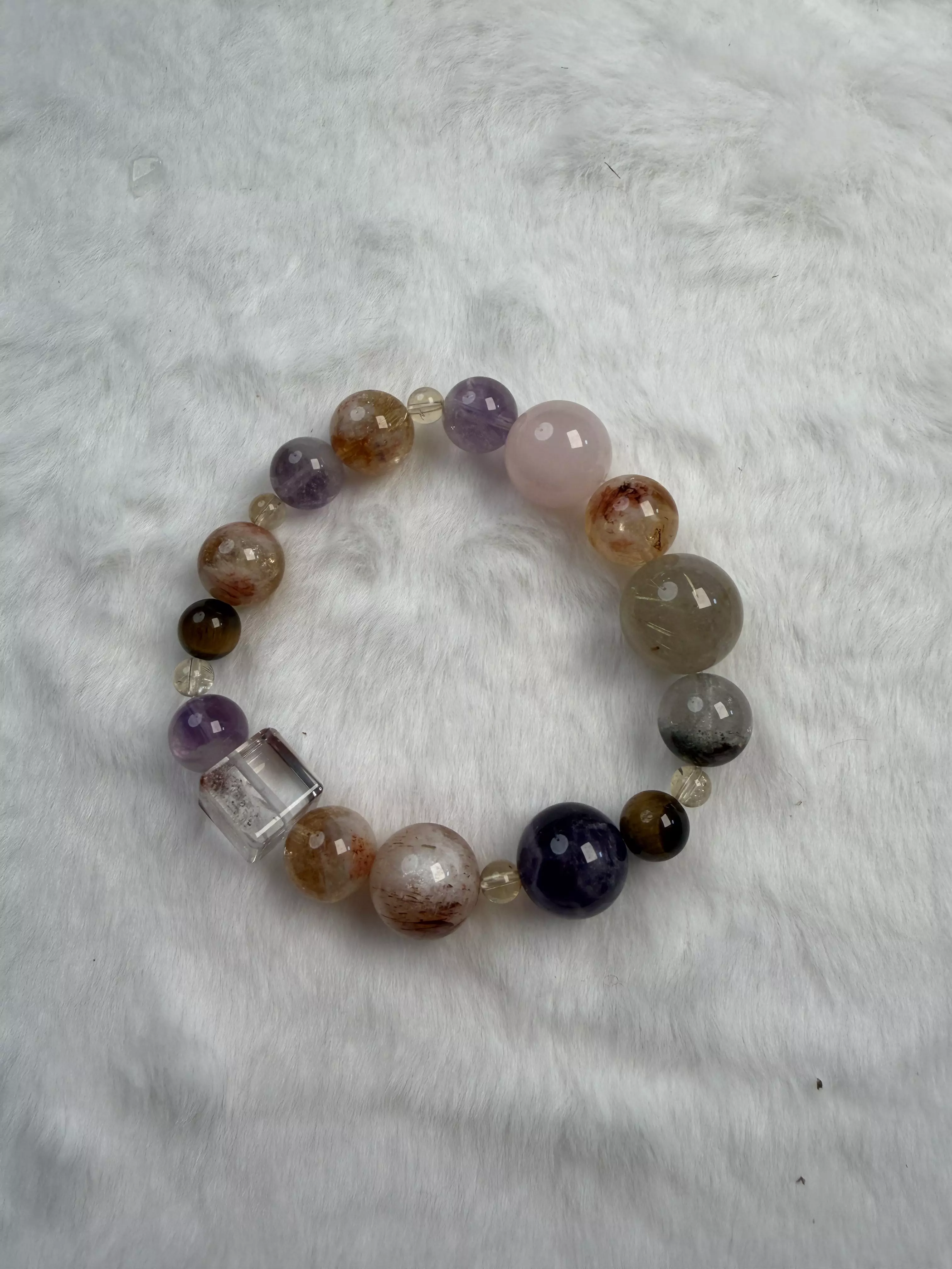 plant/Natural Multi-Gemstone Beaded Bracelet -CC2509A006-1