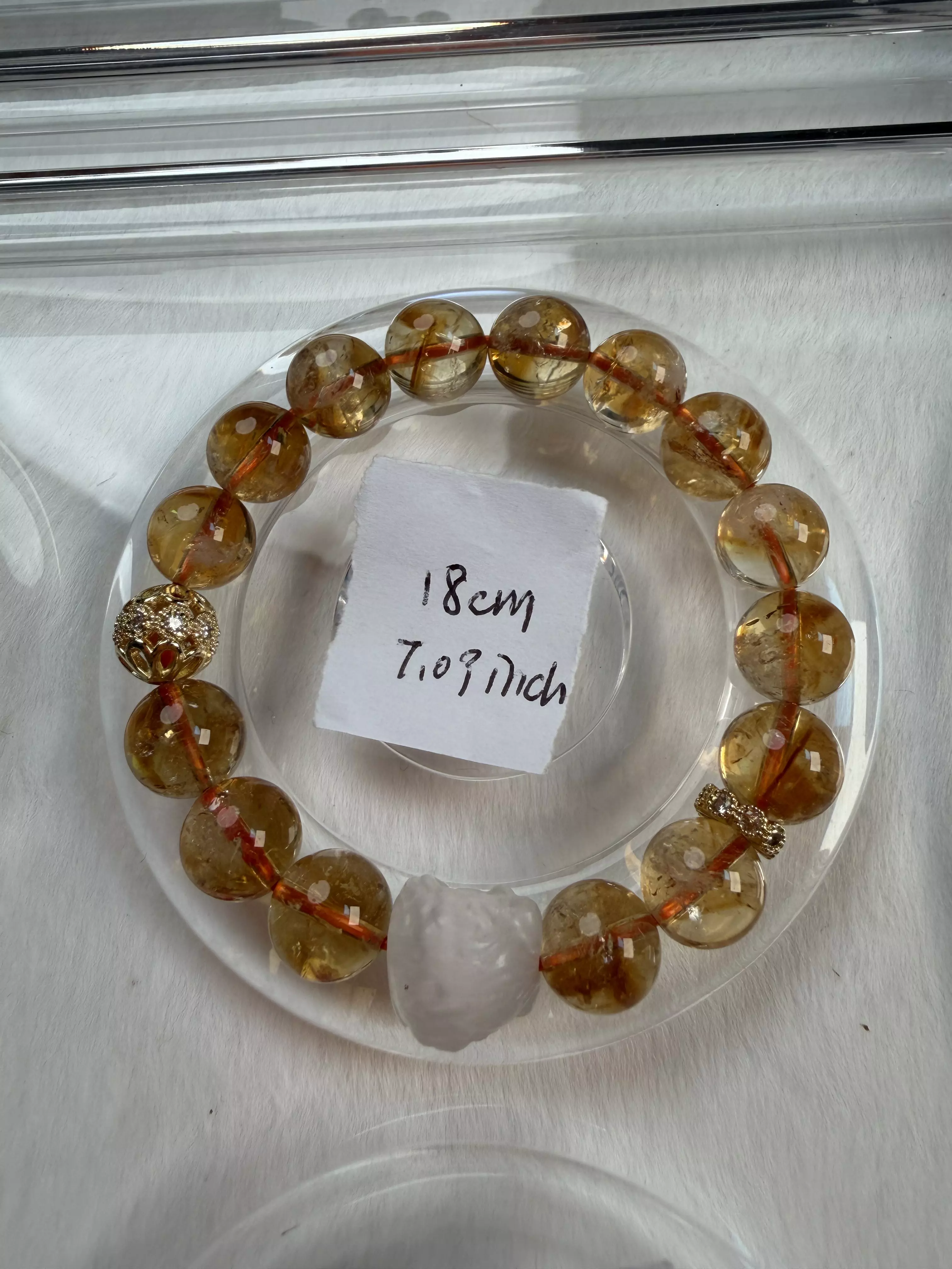 plant/Natural Citrine Beaded Bracelet -CC2509A007-0