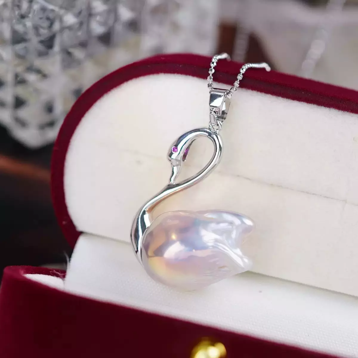 plant/Swan pendant no pearls-2