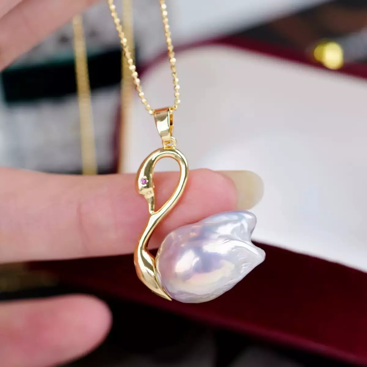 plant/Swan pendant no pearls-0