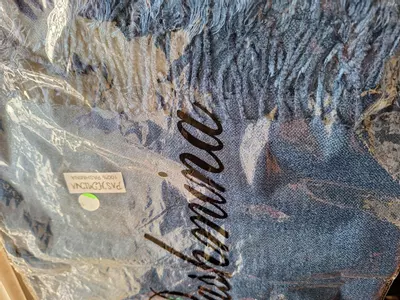 plant/100% Pure Pashmina Scarf Vibrant Blue-1-thumbnail