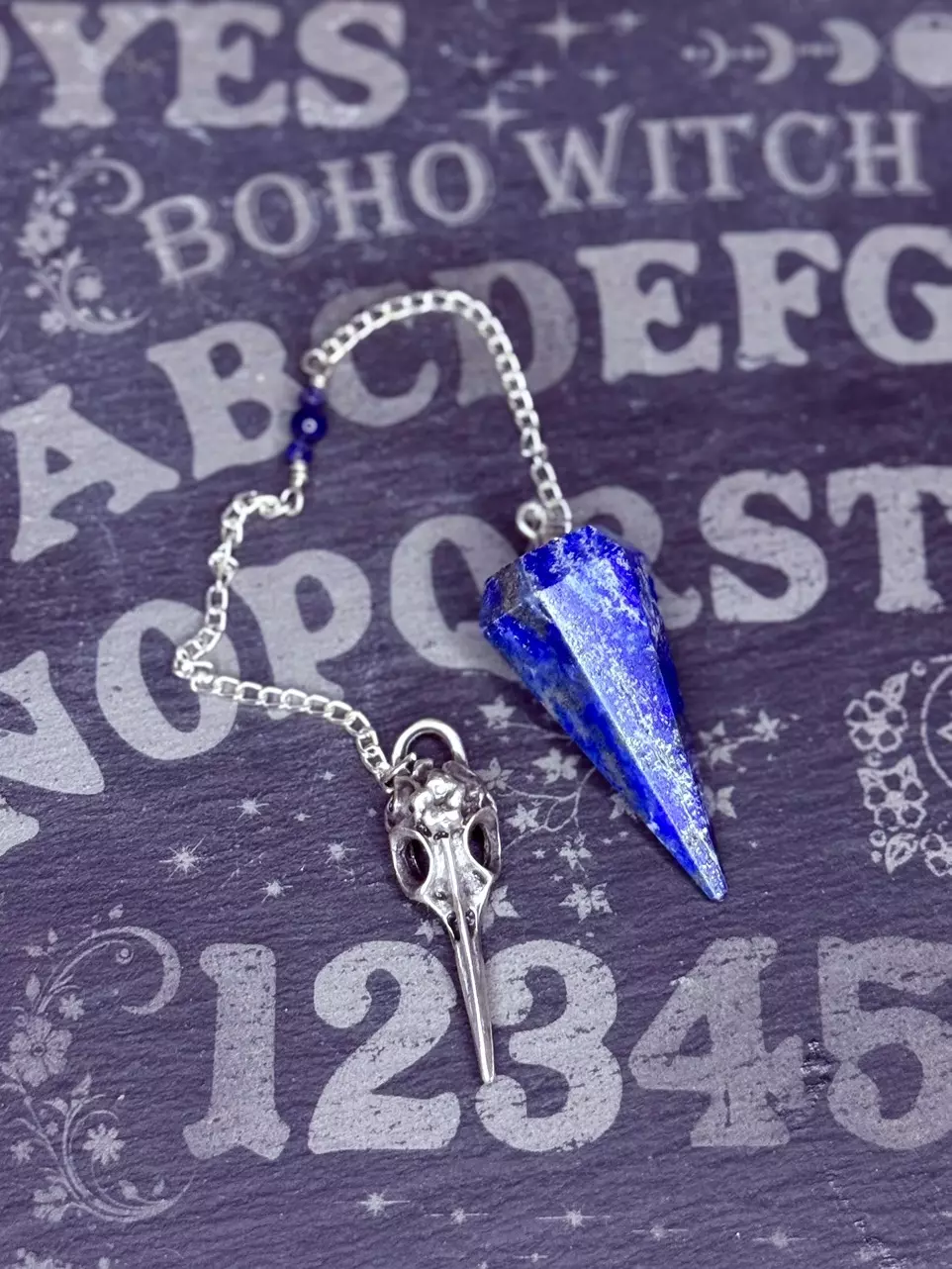 plant/Lapis pendulum with lapis beads-0