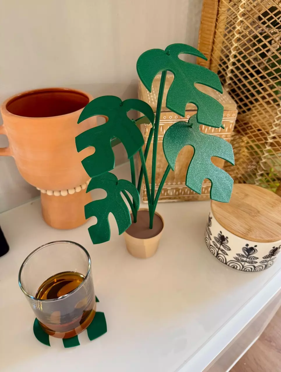 plant/Green Tetrasperma Coaster Set-0