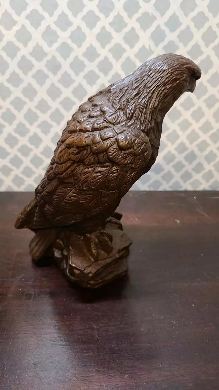 plant/Vintage Red Mill Mrg Bald Eagle Statue Figurine Handcrafted in USA 7.5"-1