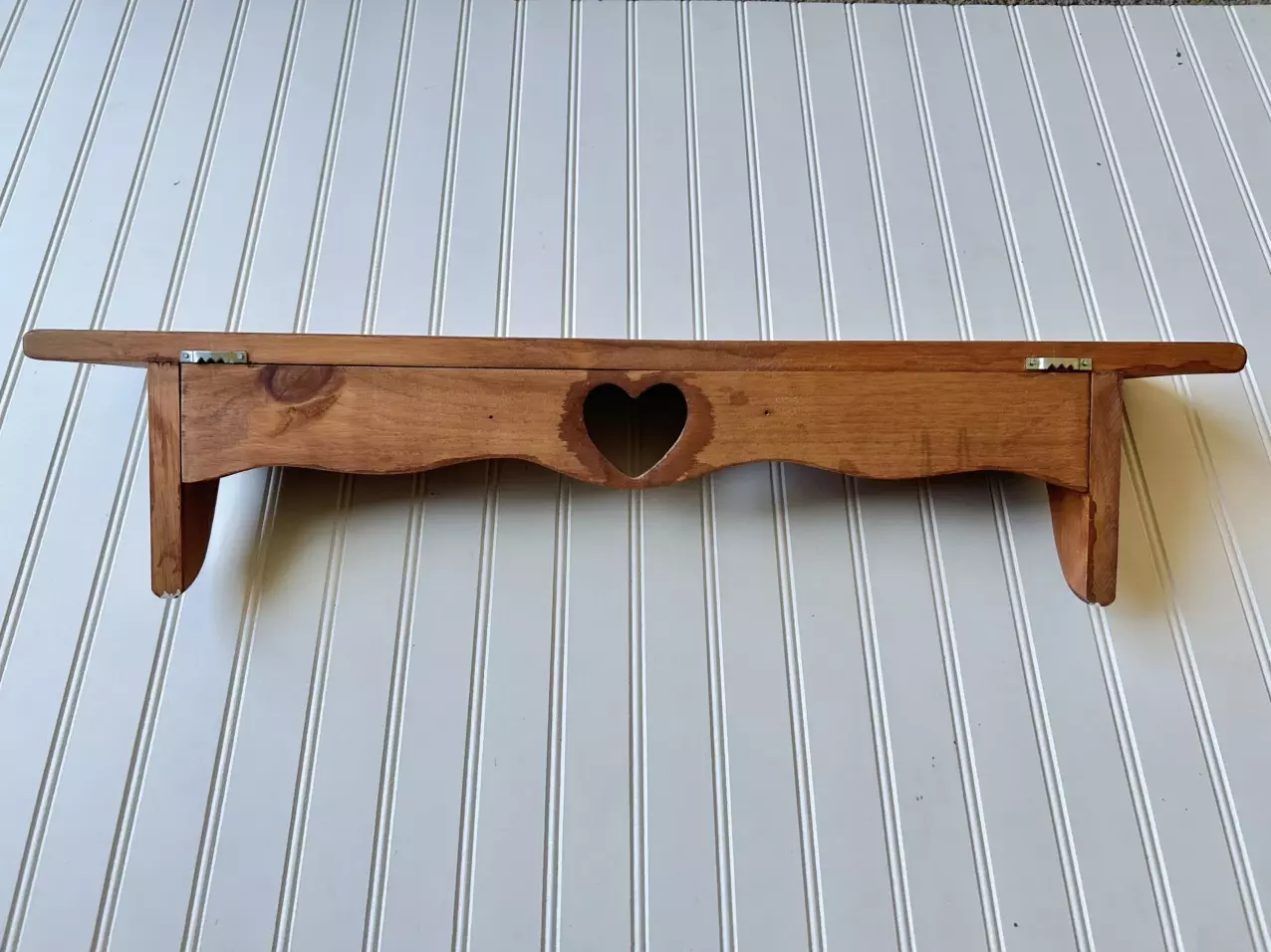 plant/Long wooden heart shelf-4