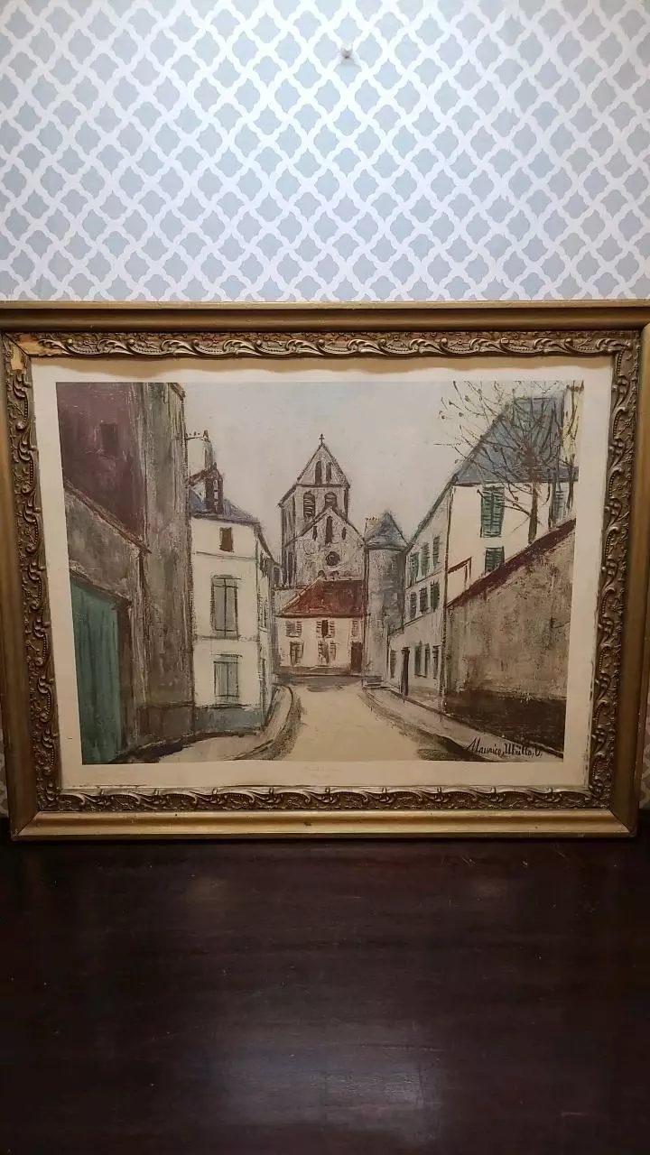 plant/Maurice Utrillo 20x16 Suburban Street Print w/ Decorative Frame-0