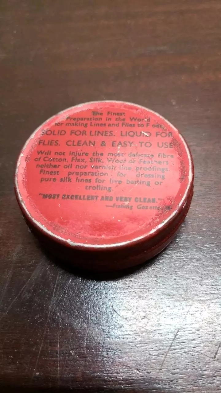 plant/Vintage Mucilin Line Dressing Tin 2.75"-1