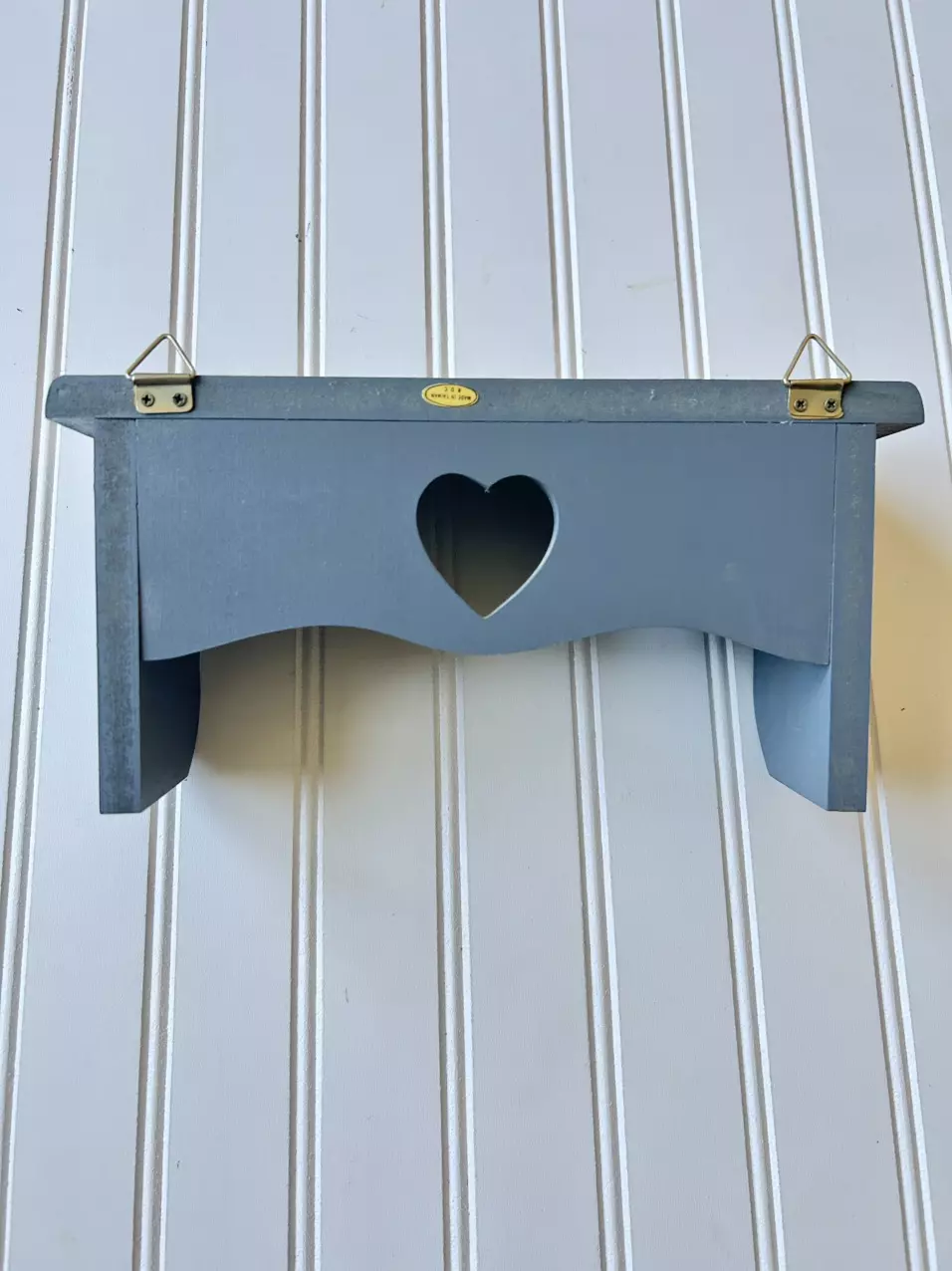 plant/Country blue wooden heart shelf-3