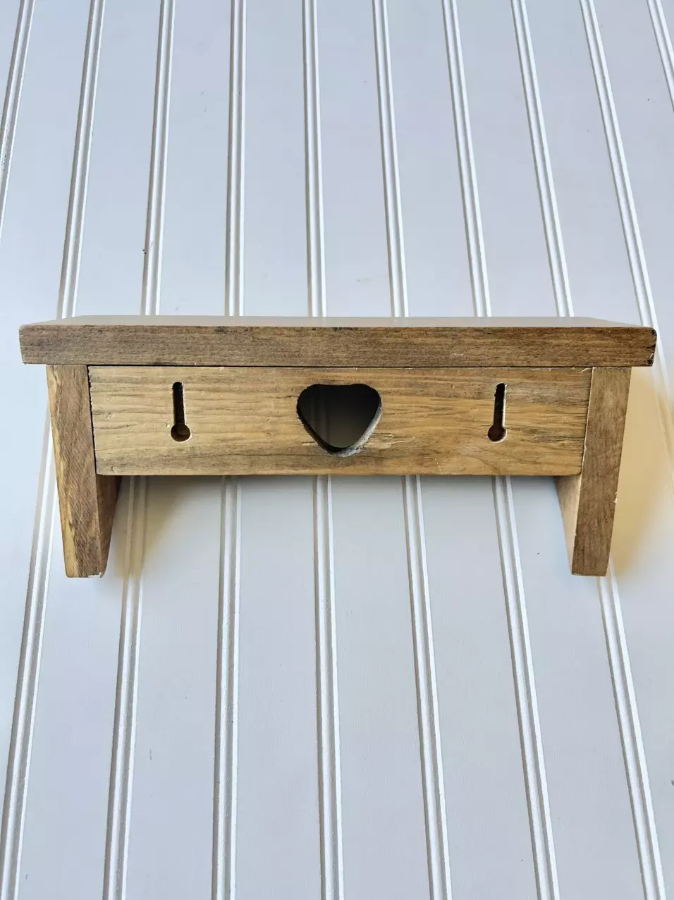 plant/vintage Wooden heart shelf-4