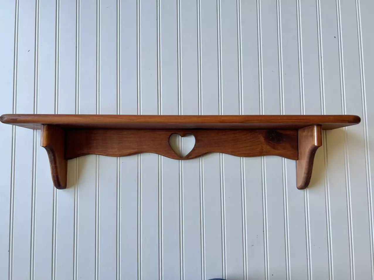 plant/Long wooden heart shelf-0