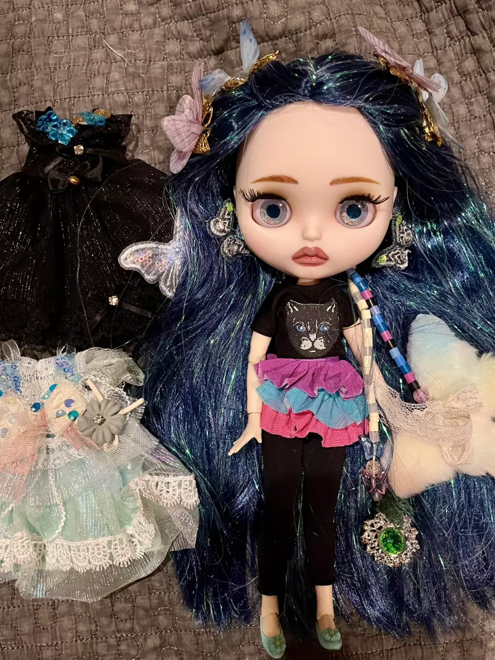 plant/Butterfly garden fairy custom blythe doll-1