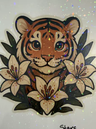 free_shipping/Star Holo Laminate | FOR STICKERS & MAGNETS-0-thumbnail