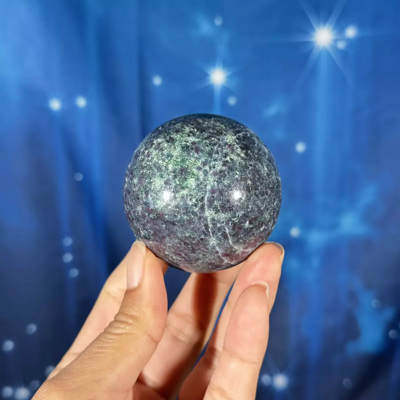 plant/Ruby Kyanite sphere- 77a-6