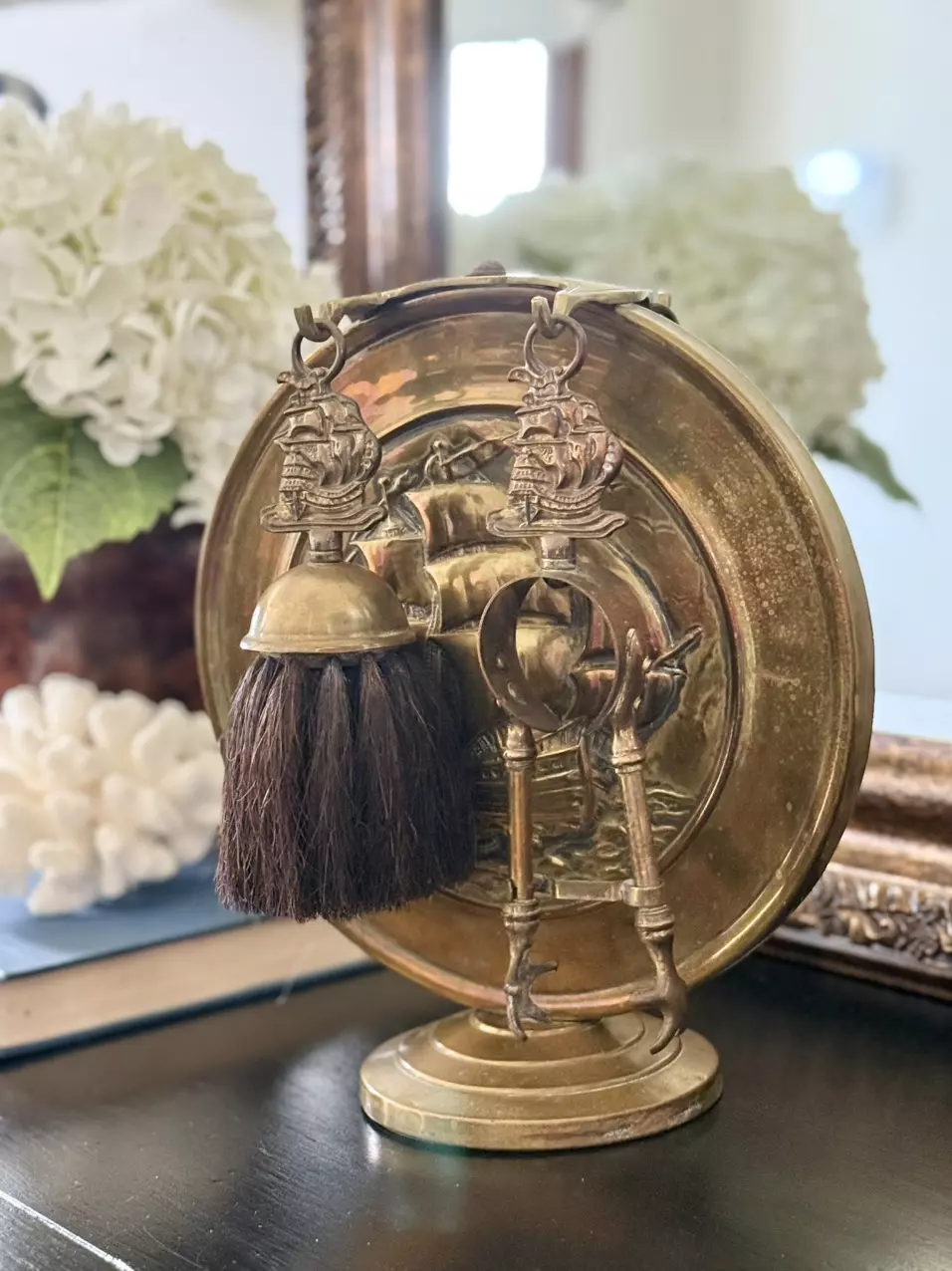 plant/Brass Nautical Ship Fireplace Set-0