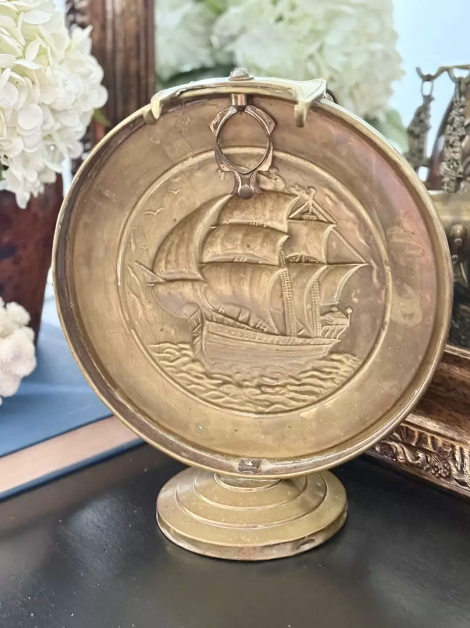 plant/Brass Nautical Ship Fireplace Set-7