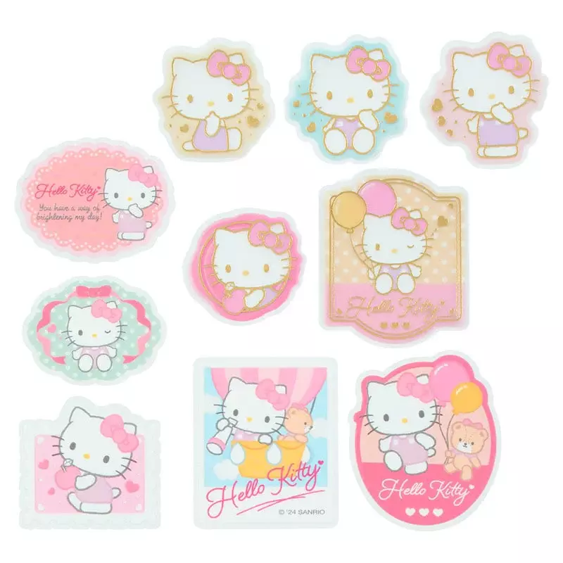 plant/Sanrio Gold Foil Sticker Set-0
