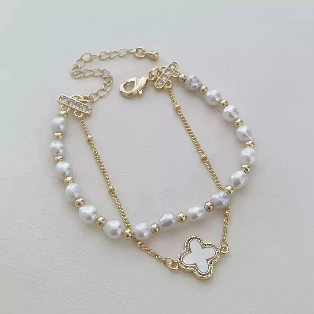 plant/new S925 bracelet no pearl including -0