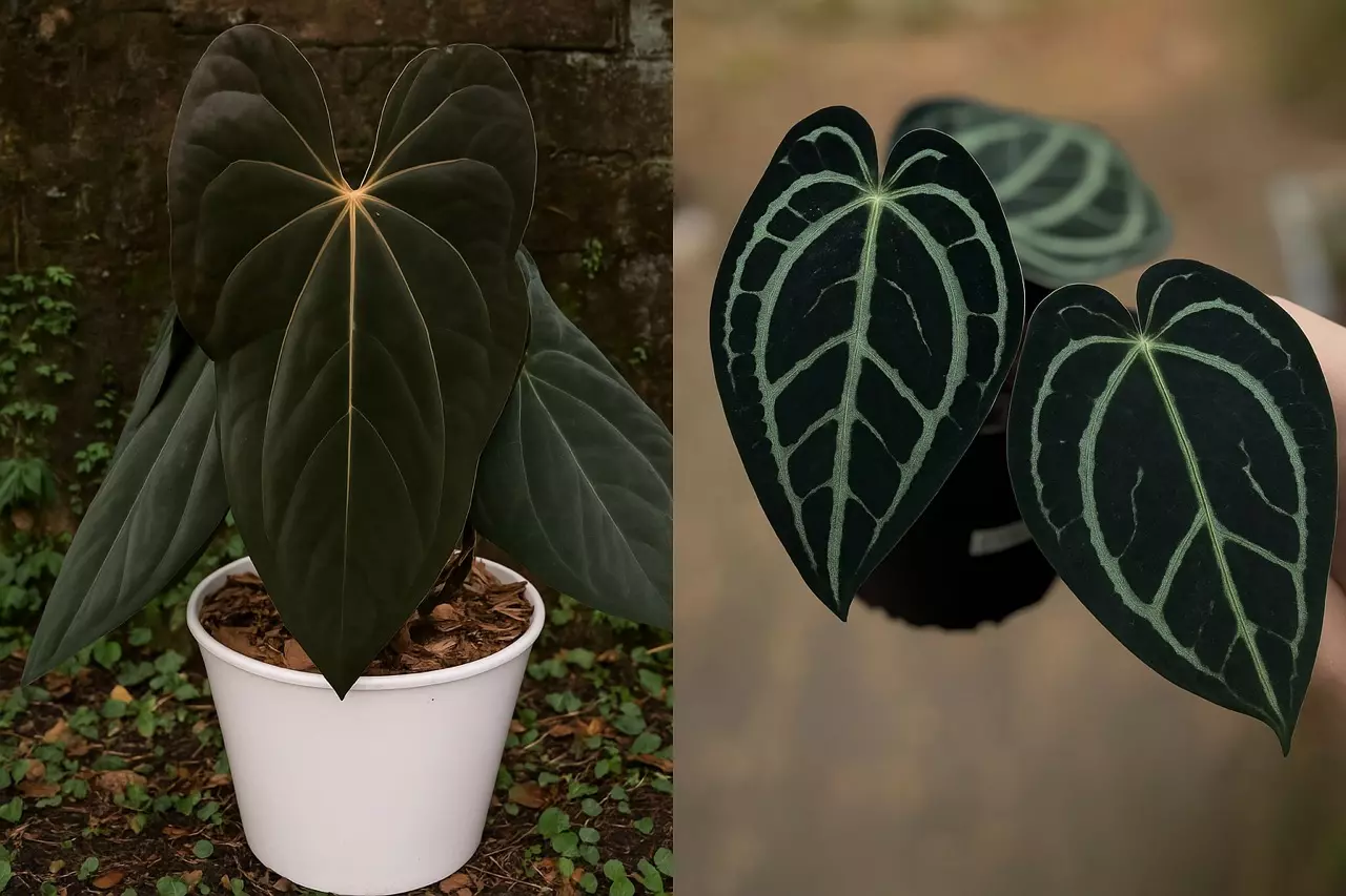 plant/Seed grown anthurium blue papillilaminum x carlablackiae starter plant growers-0