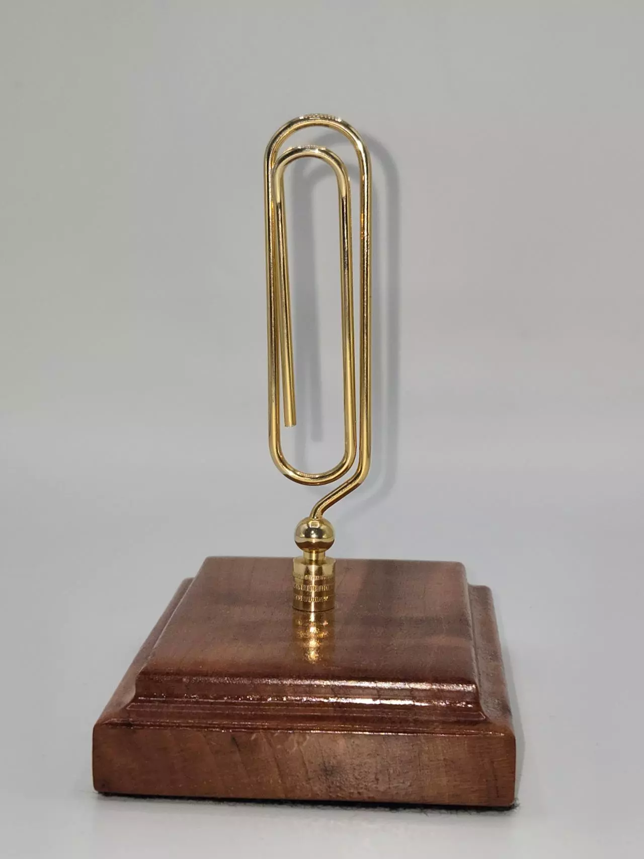 plant/Mid-Century Brass Modern Desktop Letter/Photo Holder-0