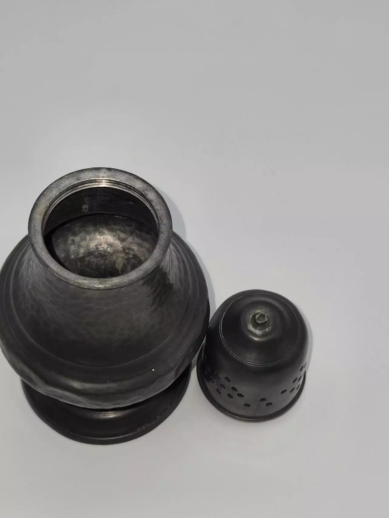 plant/Vintage English Pewter Sugar Shaker - Caster/Muffineer-7