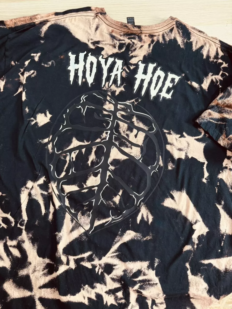 plant/3xl Black Bleached Hoya Ho* T-shirt - Ready to Ship-0