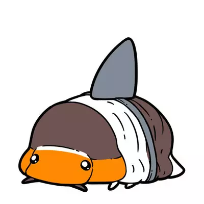 plant/Sticker - White Shark - Holographic 3"-0-thumbnail