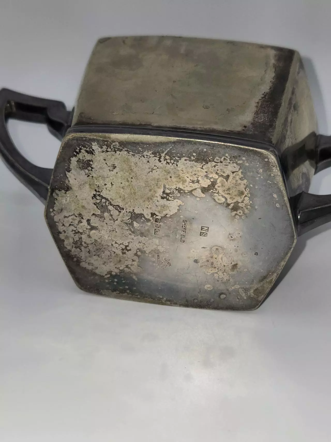 plant/Sheffield Silverplate Lidded Sugar Bowl-5