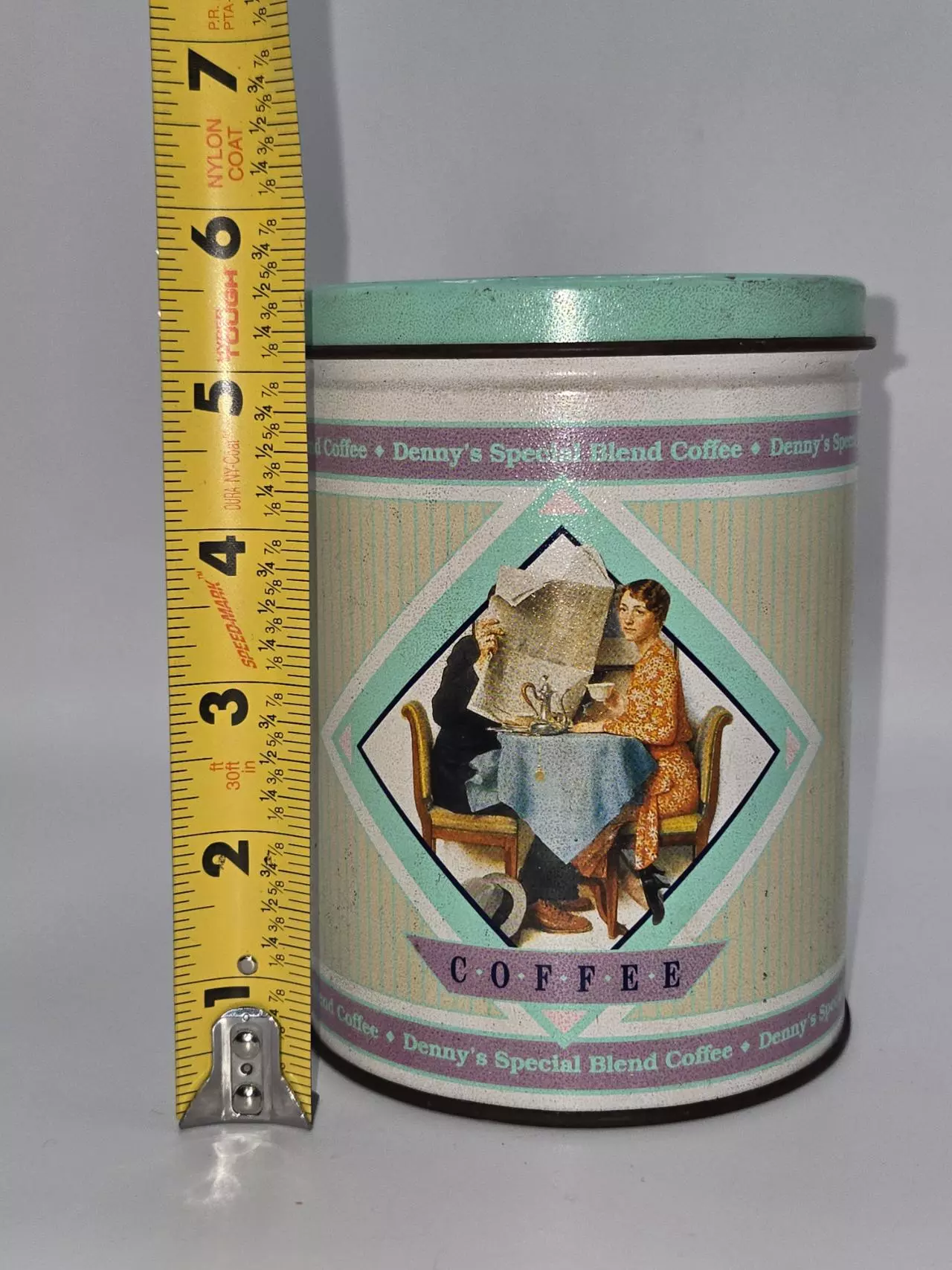 plant/Denny's Special Blend Coffee Tin ft. Norman Rockwell Advertisement 1989-6