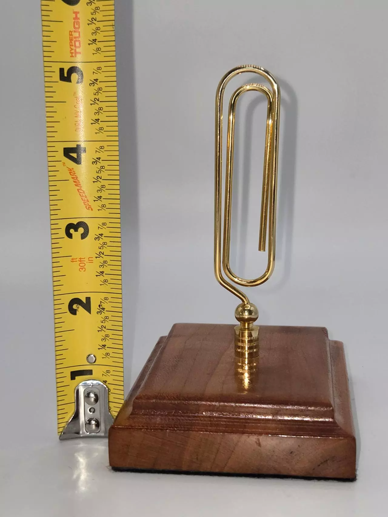 plant/Mid-Century Brass Modern Desktop Letter/Photo Holder-1