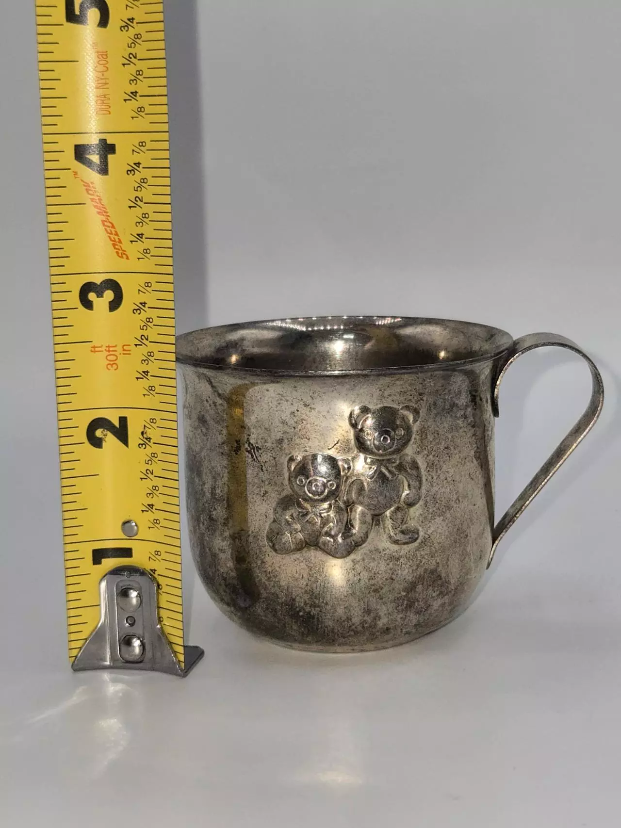 plant/Godinger Silver-Plated Baby Cup with Teddy Bear-1