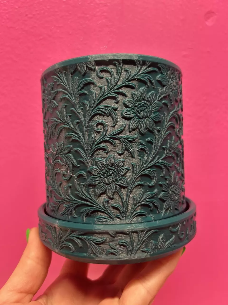 plant/3D printed pot dark green-0