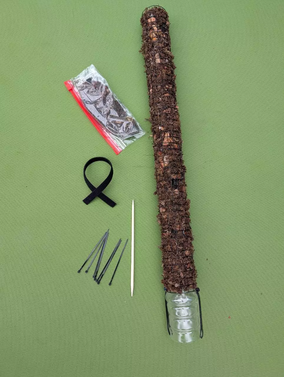 plant/Gangster Gardens 2' x 2¼" moss pole extension kit with slow drip water system.-1