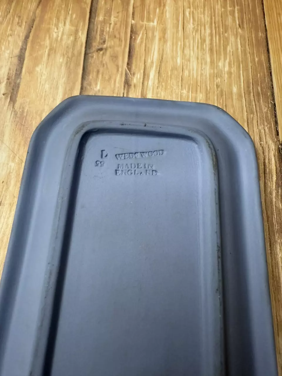 plant/#15 — Wedgwood Blue Jasperware Rectangular Tray — “The Dancing Hours” Motif-1