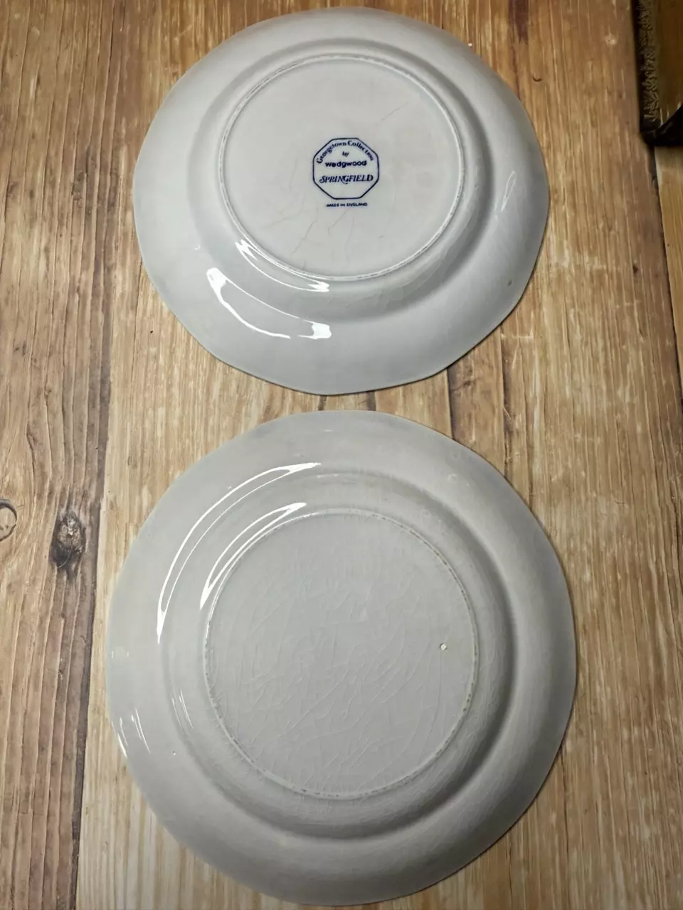 plant/#43 — Pair of Wedgwood “Springfield” Queensware 6” Bread or Dessert Plates-2
