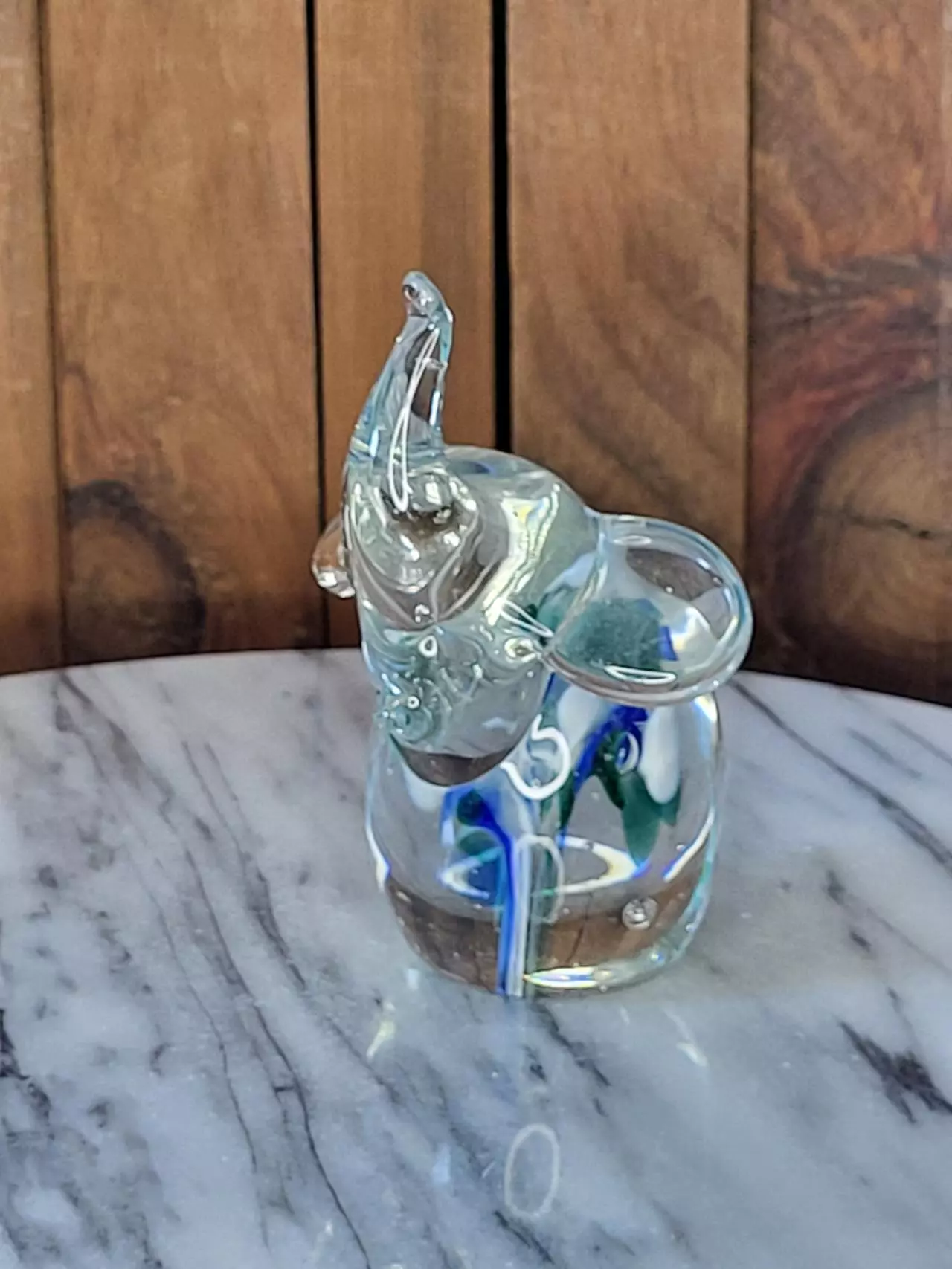 plant/Glass elephant figurine-8