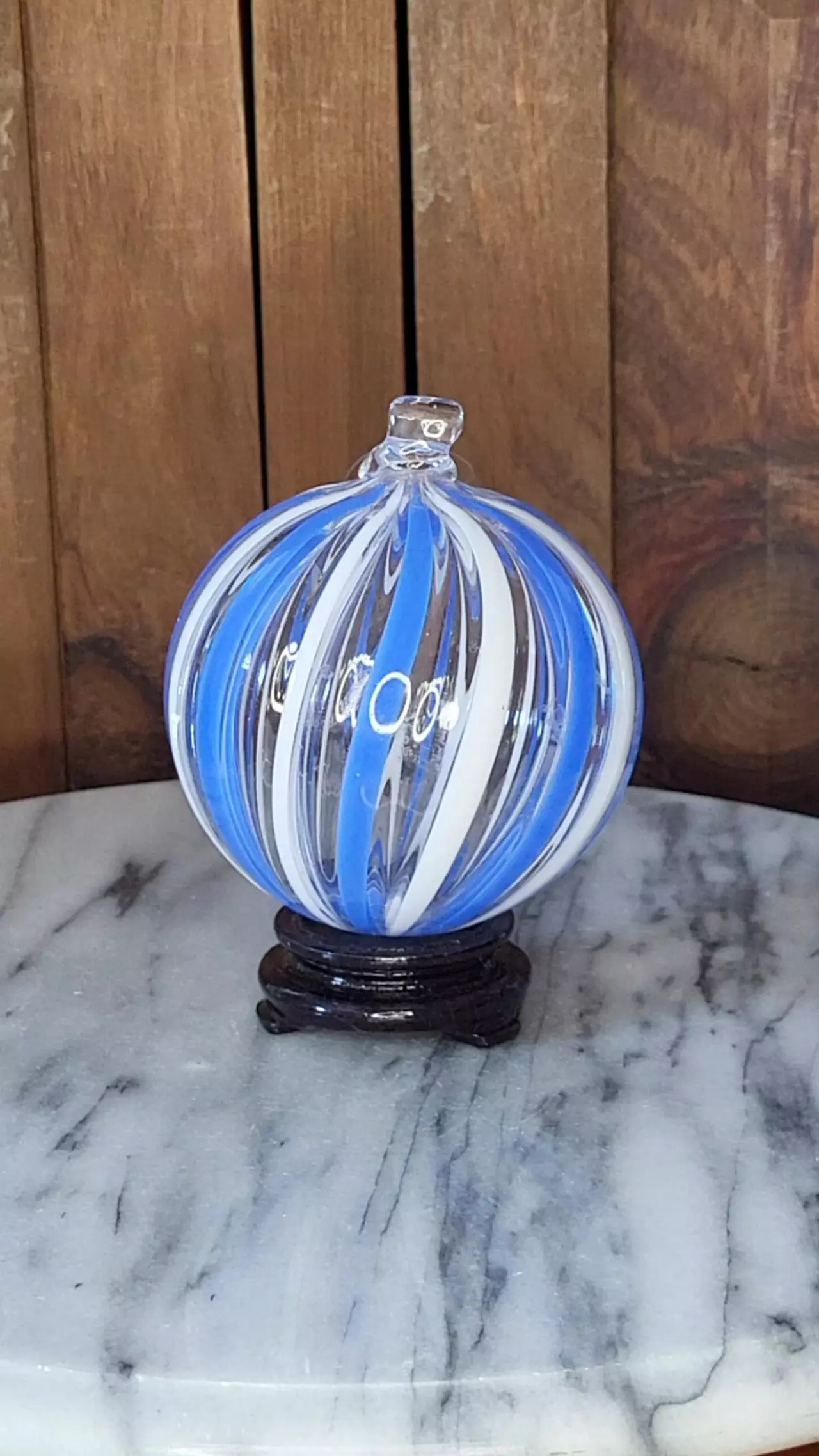 plant/Blue and white glass ornament-8