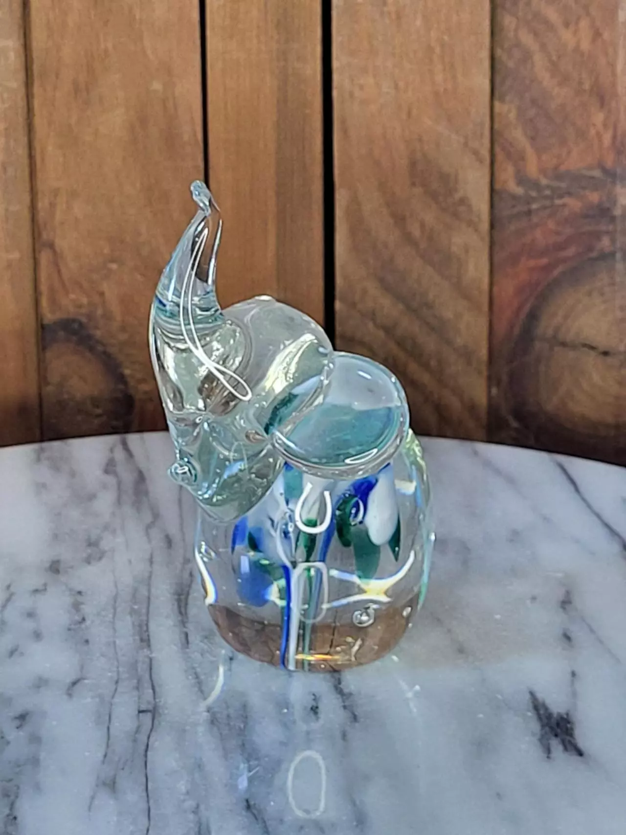 plant/Glass elephant figurine-0