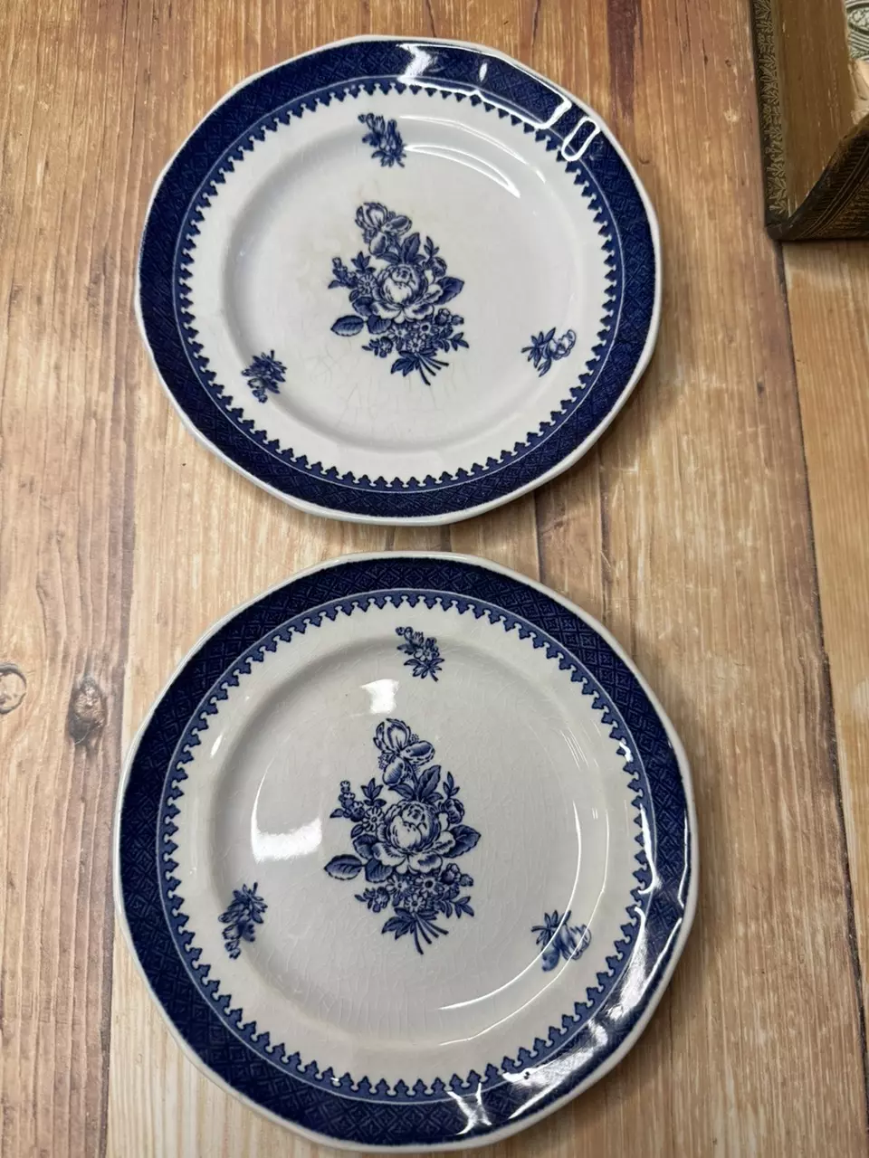 plant/#43 — Pair of Wedgwood “Springfield” Queensware 6” Bread or Dessert Plates-0