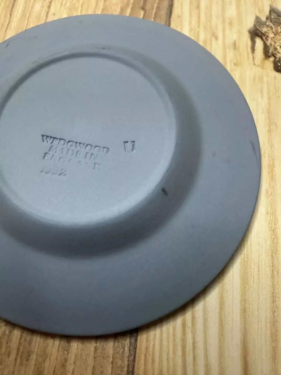 plant/#52 — Wedgwood Blue Jasperware Small Ashtray with Grape & Vine Relief (Boxed)-1