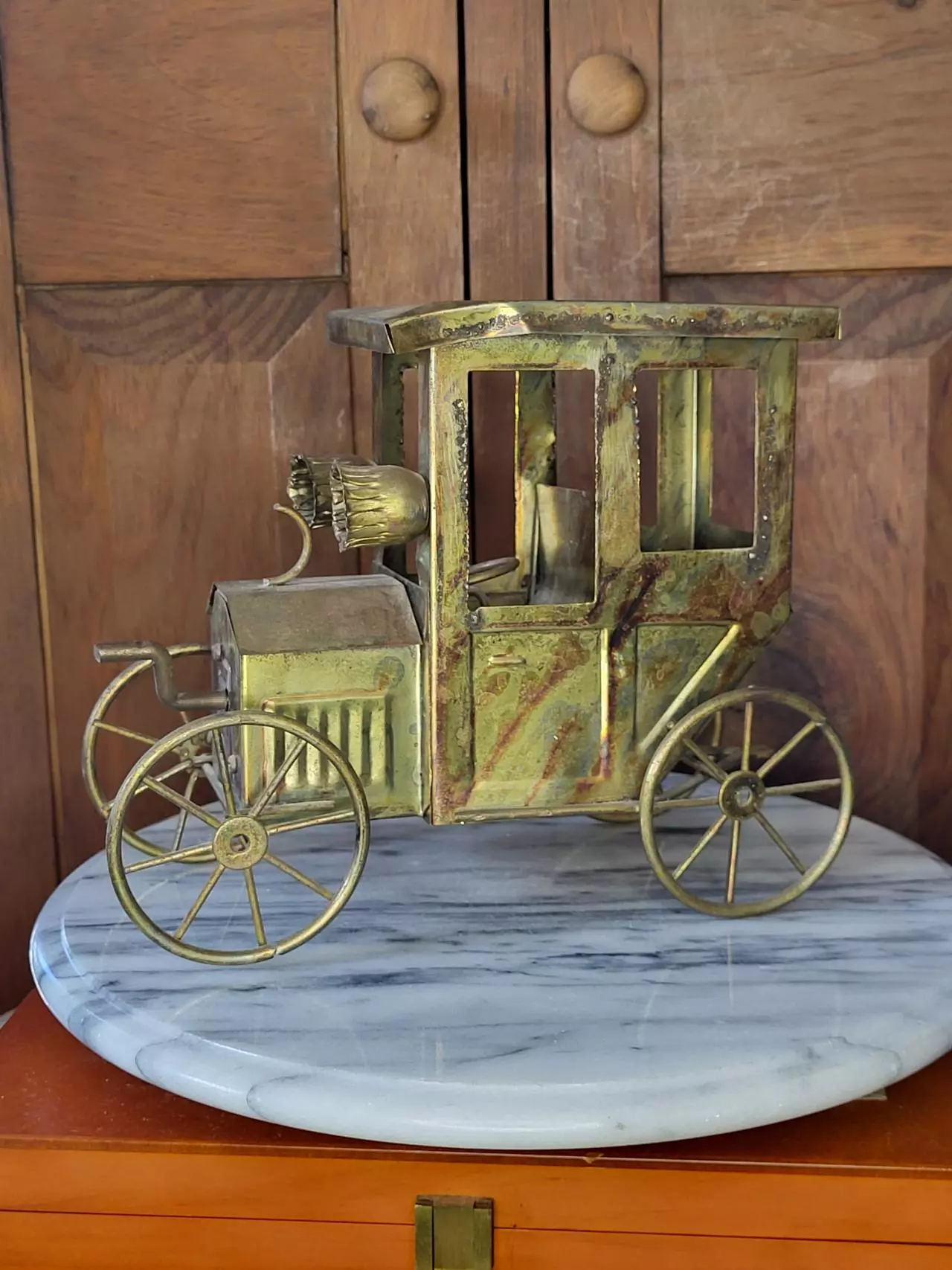 plant/Vintage Musical Copper Car-0