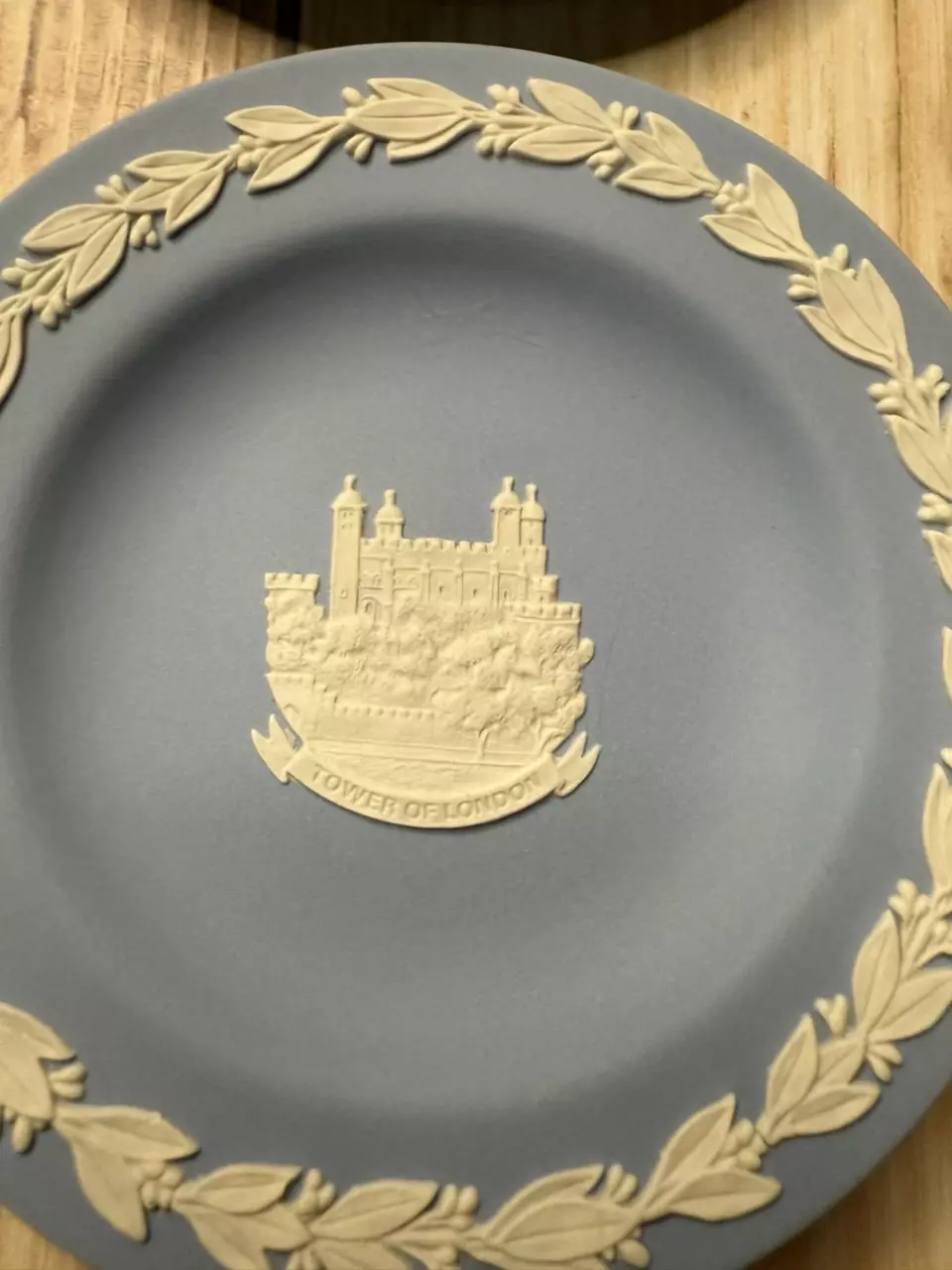 plant/#51 — Set of 2 Wedgwood Blue Plates – “Tower of London” & “City of London”-1