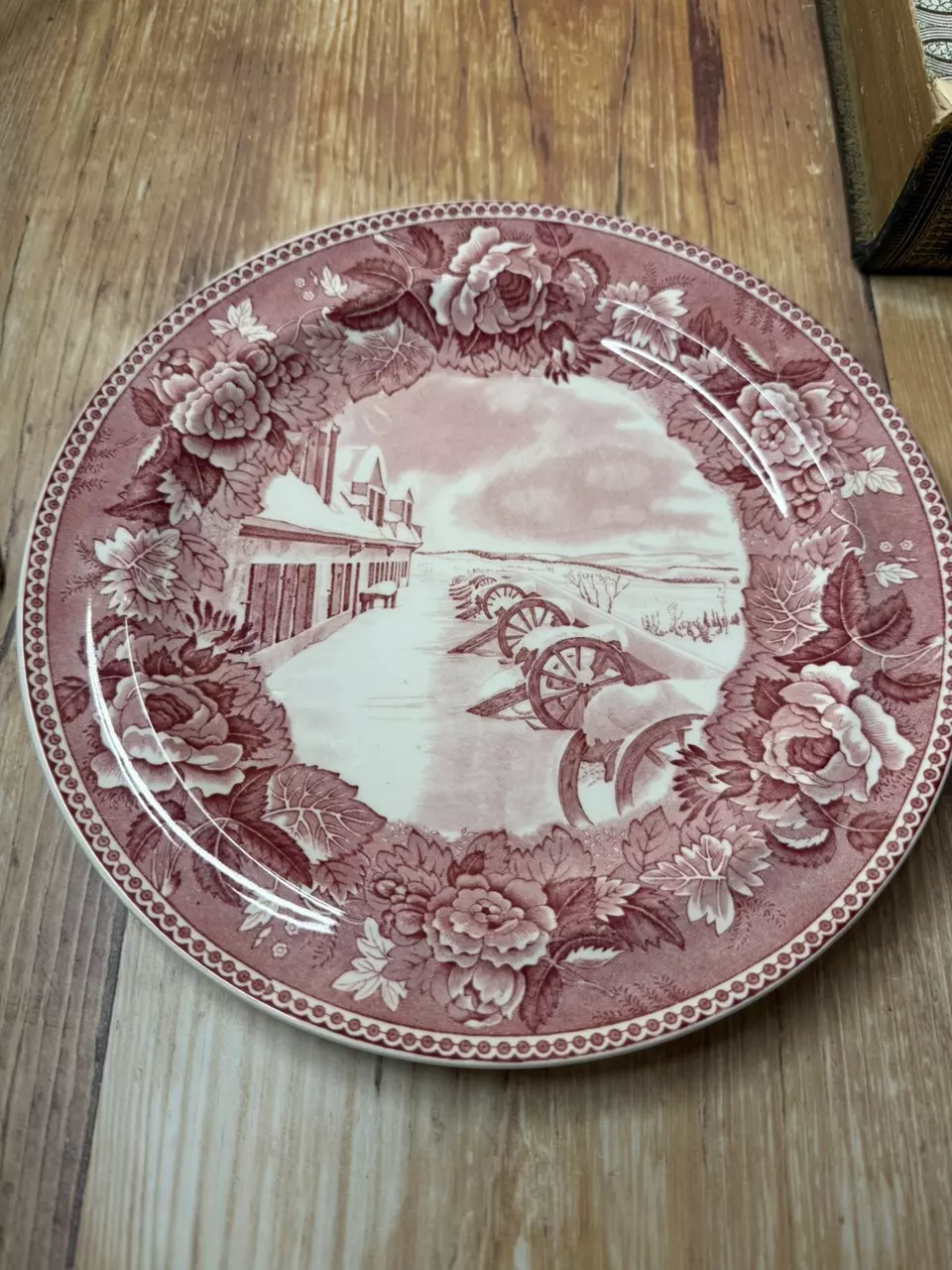 plant/#46 — Wedgwood “Winter Scene – Fort Ticonderoga” 9” Plate-0