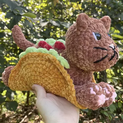 plant/🌮🐈PDF CROCHET PATTERN: Taco Cat! (NOT a physical plushie!)-2-thumbnail