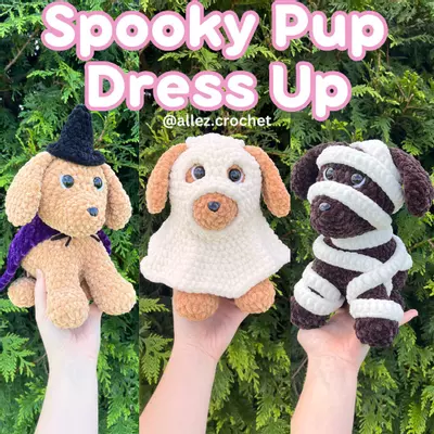 plant/👻🐶PDF CROCHET PATTERN: Spooky Pup Dress Up! (NOT a physical product!)-0-thumbnail
