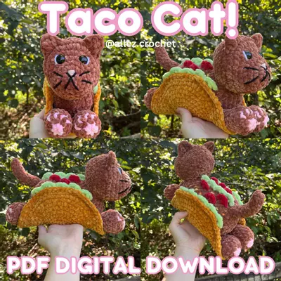 plant/🌮🐈PDF CROCHET PATTERN: Taco Cat! (NOT a physical plushie!)-0-thumbnail