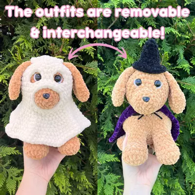 plant/👻🐶PDF CROCHET PATTERN: Spooky Pup Dress Up! (NOT a physical product!)-4-thumbnail
