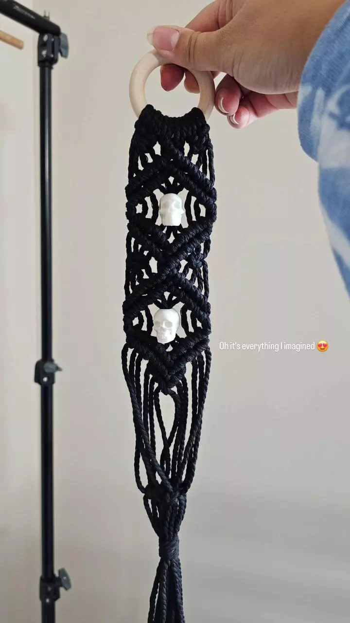 plant/Diamond wall hanger with Skulls-2